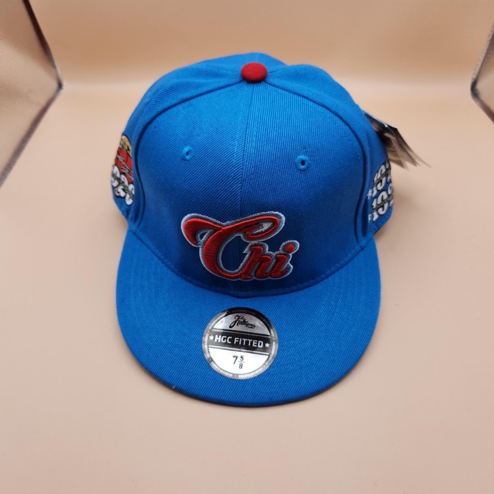 Chicago American Giants Hat Cap Fitted Mens‎ 7 5/8 Blue Negro Leagues Headgear